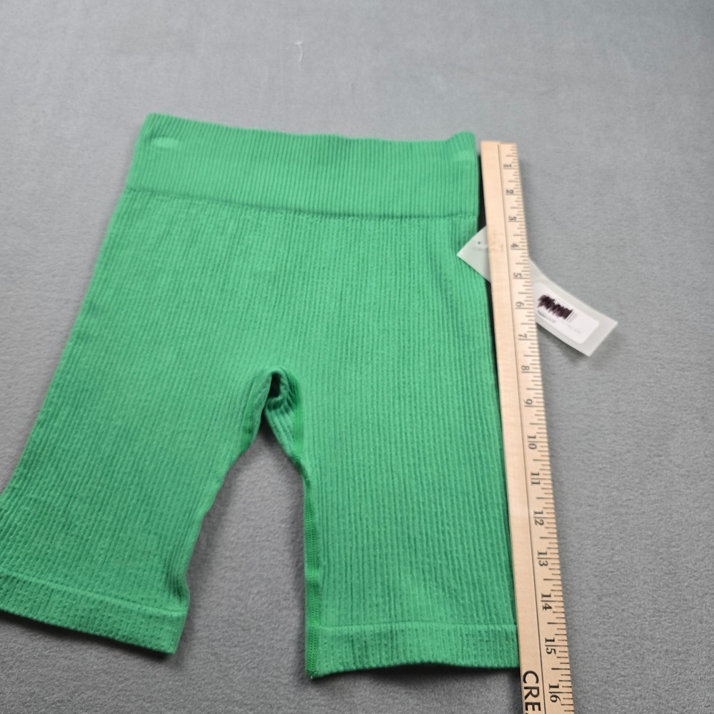 Mono B Womens Apple Green Ribbed Seamless Biker Shorts APH3222 Small NWT - Picture 4 of 8